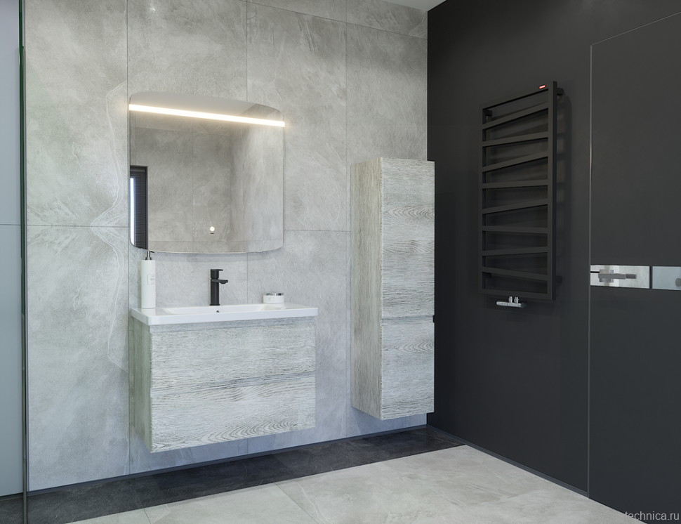 Тумба под раковину без столешницы Caprigo Forte 80 подвесная, белый клен