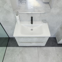 Тумба под раковину без столешницы Caprigo Forte 80 подвесная, белый клен