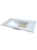 Тумба с раковиной Comforty Турин 90М подвесная, белый дуб