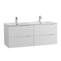 Тумба под раковину BelBagno Marino-cer-n 120 подвесная, bianco opaco, для двоих