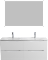 Тумба под раковину BelBagno Marino-cer-n 120 подвесная, bianco opaco, для двоих