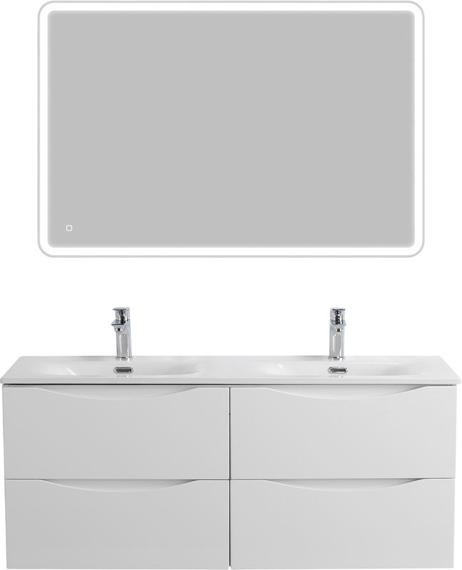 Тумба под раковину BelBagno Marino-cer-n 120 подвесная, bianco opaco, для двоих
