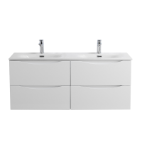 Тумба под раковину BelBagno Marino-cer-n 120 подвесная, bianco opaco, для двоих