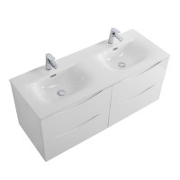 Тумба под раковину BelBagno Marino-cer-n 120 подвесная, bianco opaco, для двоих