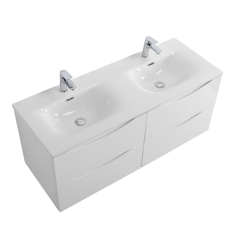 Тумба под раковину BelBagno Marino-cer-n 120 подвесная, bianco opaco, для двоих