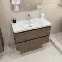 Тумба с раковиной Caprigo Forte 90 подвесная, шоколадный орех