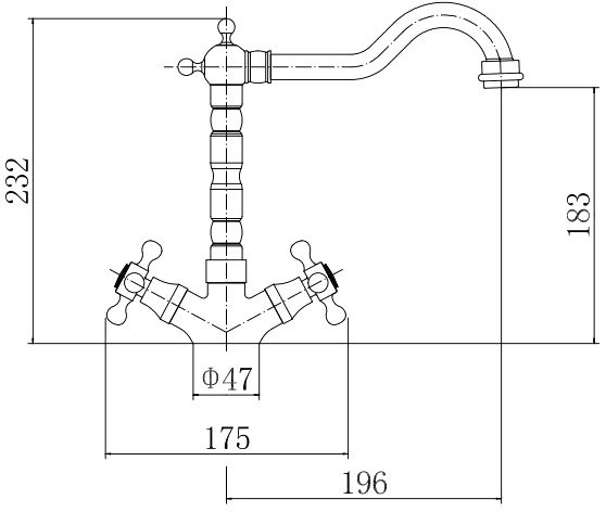 Смеситель для кухни Fashun A4408-4 бронза
