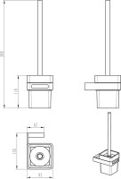Набор Держатель Boheme Q 10941-MG + Ершик 10954-MG