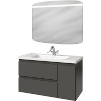 Мебель для ванной комнаты Caprigo Forte 100 R подвесная, графит