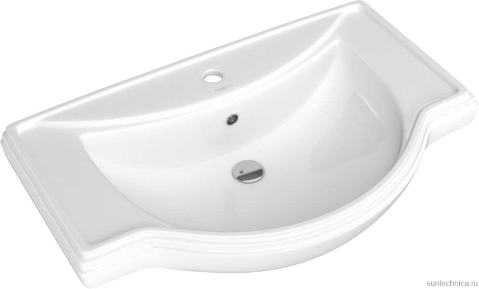 Тумба с раковиной ASB-Woodline Салерно 65 белая, патина серебро