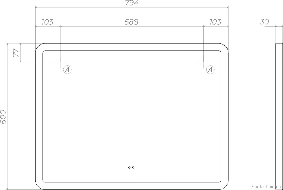Мебель для ванной комнаты Vigo Wing 70 подвесная, дуб золотой, раковина Балтика 70