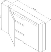 Зеркало-шкаф AM.PM Sensation 100 мятный