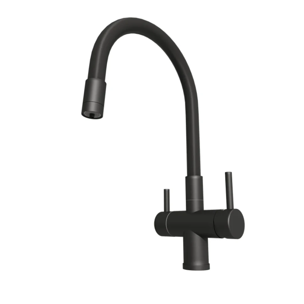 Смеситель для кухни Emar Steel ЕС - 3015 black