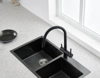 Смеситель для кухни Emar Steel ЕС - 3015 black