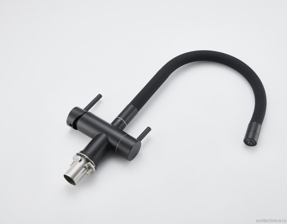 Смеситель для кухни Emar Steel ЕС - 3015 black