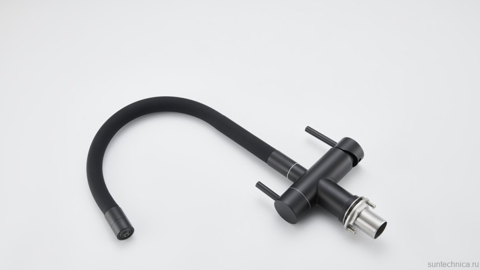 Смеситель для кухни Emar Steel ЕС - 3015 black