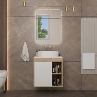 Тумба подвесная Teymi Nura 60, дуб эврика/белый матовый T60527