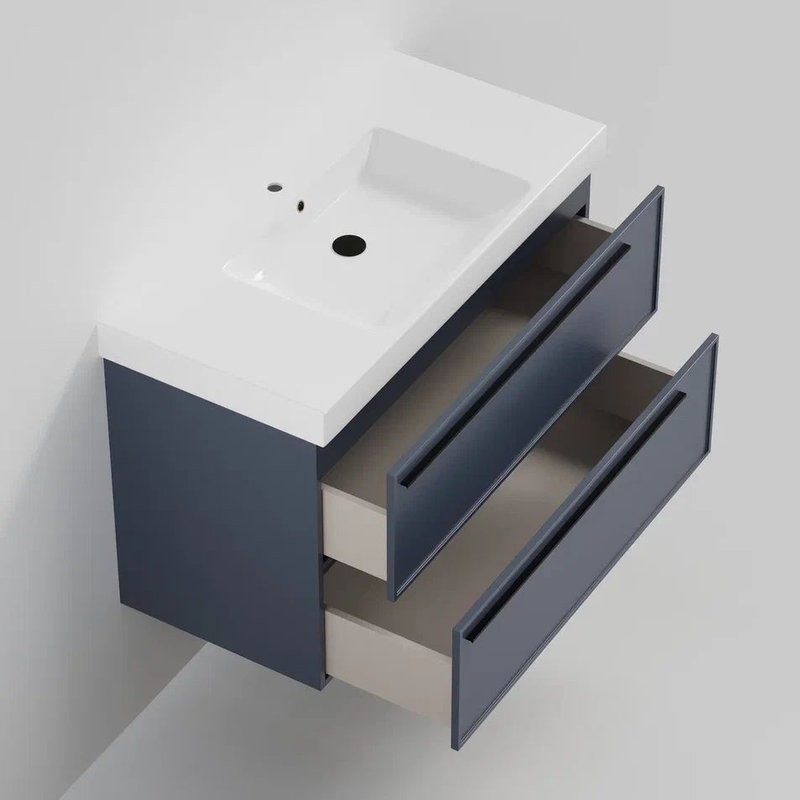 Тумба под раковину La Fenice ELBA Twin Blu Grigio синяя матовая 100 см