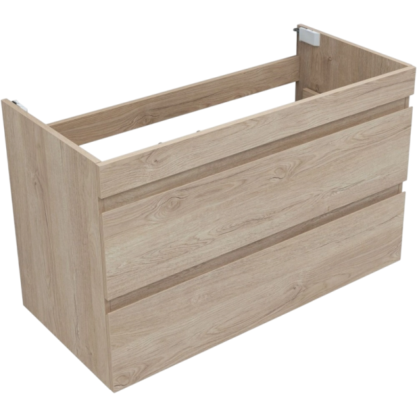 Тумба под раковину без столешницы Aquanet Нота new 100 подвесная, дуб светлый