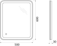 Зеркало BelBagno SPC-MAR-500-600-LED-TCH