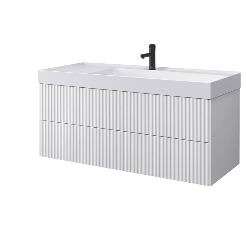 Тумба с раковиной Belux Сиртаки 120 подвесная, белая матовая, раковина1200-02