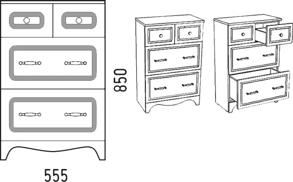 Комод Corozo Классика 55