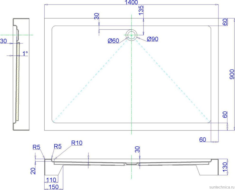 Поддон для душа Royal Bath HP RB9140HP