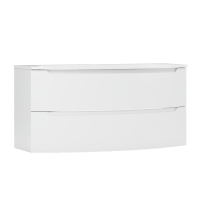Тумба с раковиной Belux Ганновер 120 подвесная, белая глянцевая, 2 ящика