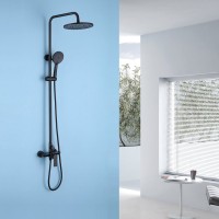 Душевая стойка Abber Weiss Insel AF8020B черная матовая
