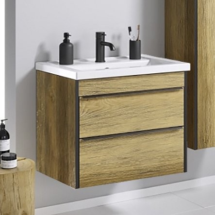 Тумба с раковиной Aqwella Fargo 100 дуб балтийский