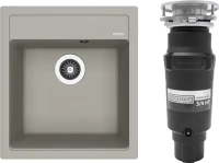 Комплект Мойка Florentina Липси 460 грей + Измельчитель Bone Crusher BC 910-SL-Slim Line