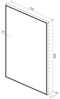 Зеркало Wellsee 7 Rays’ Spectrum 70х90 черное матовое