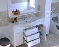 Тумба с раковиной СаНта Монарх 105 белая Тумба с раковиной СаНта Монарх 105 белая