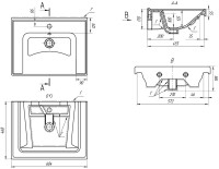 Мебельная раковина Art&Max Techno Грэйс 60 Мебельная раковина Art&Max Techno Грэйс 60