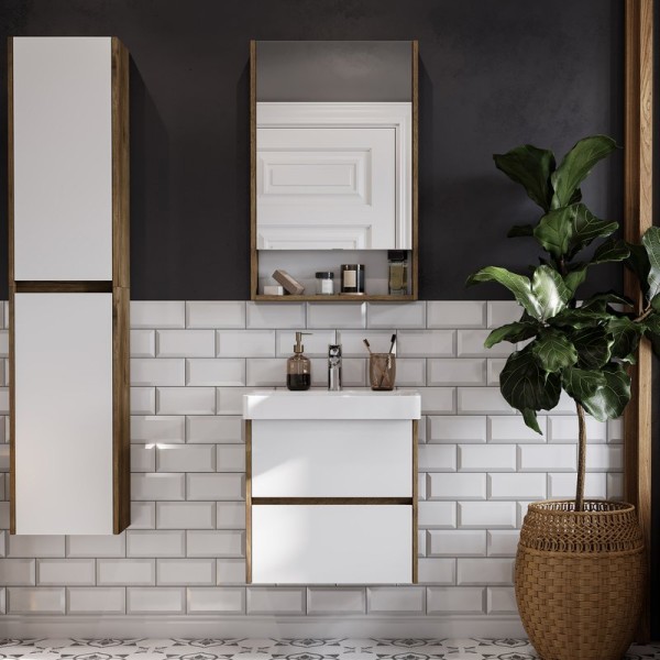 Мебель для ванной комнаты AQUATON Сканди 55 дуб рустикальный