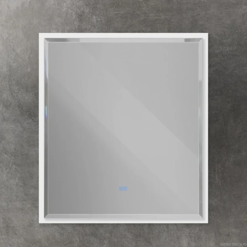 Зеркало Cezares Interni 80x90 с подсветкой, с антизапотевателем, белое