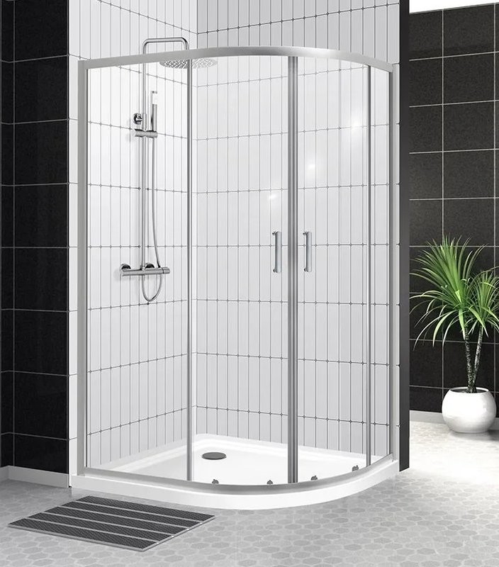 Душевой уголок BelBagno Uno -195 RH 2 120/80 C Cr стекло прозрачное