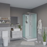 Душевая кабина Niagara Classic NG-1101-14BKT 90х90 см, без крыши, с тропическим душем