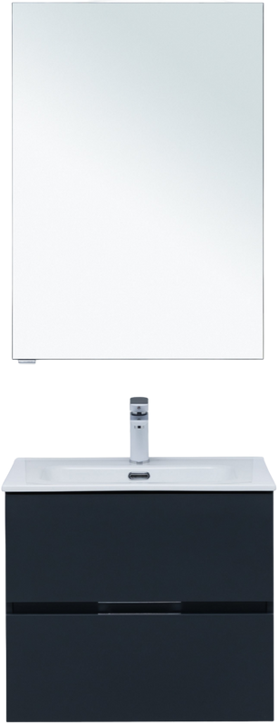 Мебель для ванной комнаты Aquanet Алвита 60 подвесная, антрацит, 2 ящика