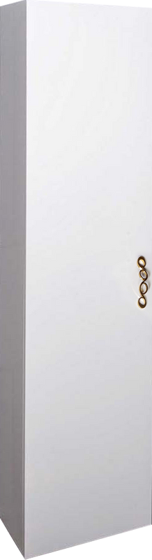 Шкаф-пенал для ванной Armadi Art NeoArt белый с ручкой Wave золото