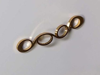 Шкаф-пенал для ванной Armadi Art NeoArt белый с ручкой Wave золото