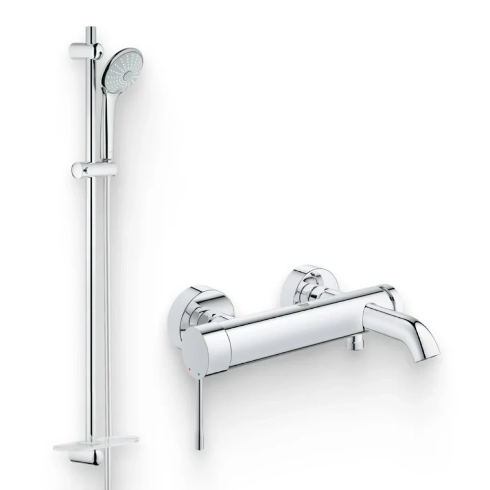 Душевой комплект Смеситель Grohe Essence New 33624001 + Гарнитур Euphoria 27226001