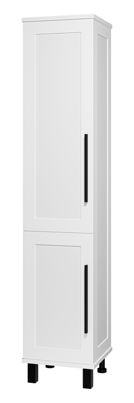 Шкаф-пенал для ванной Misty Модерн 35 L с бельевой корзиной, матовый белый