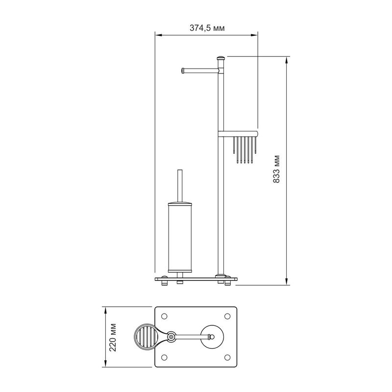 Стойка Wasserkraft Kammel 1264W white