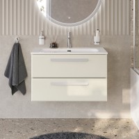 Тумба под раковину без столешницы Cezares Eco Cer-N 80 брашированная альпака, ручки сатин