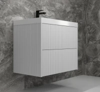 Тумба с раковиной Style Line Стокгольм 70 подвесная, белый рифленый софт