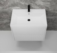 Тумба с раковиной Style Line Стокгольм 70 подвесная, белый рифленый софт