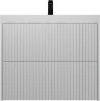 Тумба с раковиной Style Line Стокгольм 70 подвесная, белый рифленый софт