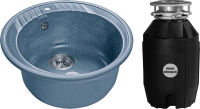 Комплект Мойка GranFest Rondo GF-R520 графит + Измельчитель Bone Crusher BC 810-AS