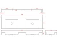 Раковина Armadi Art Flat ST 140 с кронштейнами Раковина Armadi Art Flat ST 140 с кронштейнами